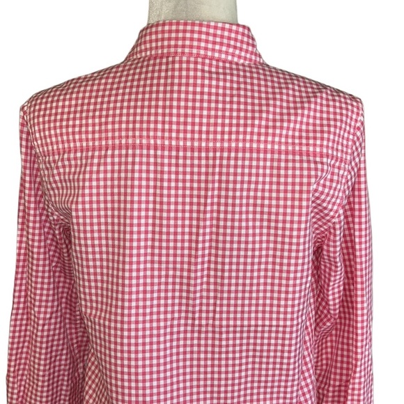 J. McLaughlin Pink & White Gingham Button Down Shirt - 4 - Picture 6 of 12